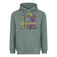 Sage louisiana mardi gras Heavyweight Hoodie - MaliasSmallBusiness