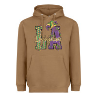 Toasted Coconut louisiana mardi gras Heavyweight Hoodie - MaliasSmallBusiness