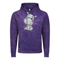 Cloud Purple hippo Vintage Hoodie - texasbilliewilder