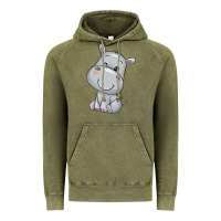 Vintage Olive hippo Vintage Hoodie - texasbilliewilder