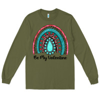 Army Green be my valentine gemstone rainbow Long Sleeve Tee - JahusDesignShop