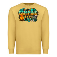 Antique Gold camping life Premium Sweatshirt - NancyCooperArtShop