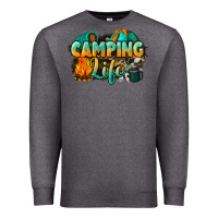 Charcoal Heather camping life Premium Sweatshirt - NancyCooperArtShop