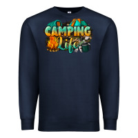 Navy camping life Premium Sweatshirt - NancyCooperArtShop
