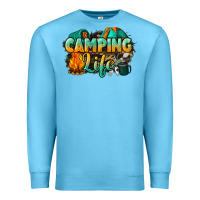 Ocean Blue camping life Premium Sweatshirt - NancyCooperArtShop