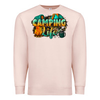 Pale Pink camping life Premium Sweatshirt - NancyCooperArtShop