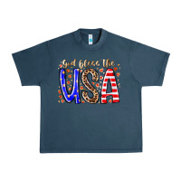 Midnight Navy god bless the usa Urban Heavy Tee - RacoonDesign