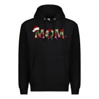 Black christmas mom Premium Hoodie - AdoDesignShop