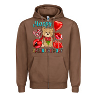 Chestnut happy valentines day Zipper Hoodie - NancyCooperArtShop
