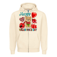 Sandshell happy valentines day Zipper Hoodie - NancyCooperArtShop