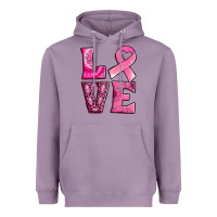 Lavender Breast Cancer love Heavyweight Hoodie - NancyCooperArtShop