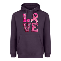 Plum Breast Cancer love Heavyweight Hoodie - NancyCooperArtShop