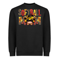 Black softball mom messy bun Heavyweight Sweatshirt - Zillion Design Studio
