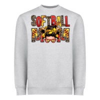 Softball Mom Messy Bun Heavyweight Sweatshirt | Teevron