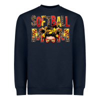 Navy softball mom messy bun Heavyweight Sweatshirt - Zillion Design Studio