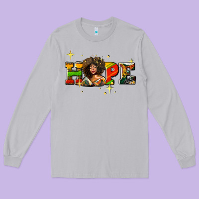 Hope Juneteenth Long Sleeve Tee Designed By Adodesignshop