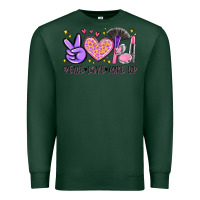 Sports Green peace love make up Premium Sweatshirt - MaliasSmallBusiness