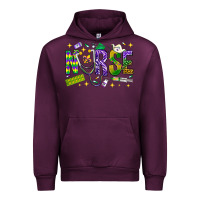 Mauve Wine Mardi Gras Nurse Urban Hoodie - NancyCooperArtShop