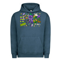 Pigment Midnight Navy Mardi Gras Nurse Urban Hoodie - NancyCooperArtShop