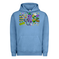 Pigment Pebble Blue Mardi Gras Nurse Urban Hoodie - NancyCooperArtShop