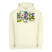 Pigment Pistachio Mardi Gras Nurse Urban Hoodie - NancyCooperArtShop