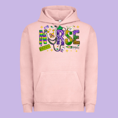 Mardi Gras Nurse Urban Hoodie Designed By Nancycooperartshop