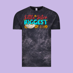 Little Sister Biggest Fan Vintage Tee Designed By Hra Design Shop