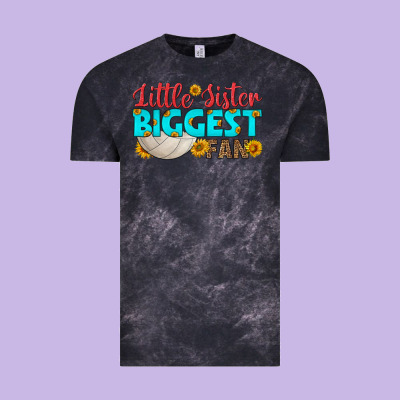 Little Sister Biggest Fan Vintage Tee Designed By Hra Design Shop