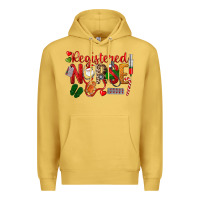 Antique Gold Registered Nurse Christmas Premium Hoodie - LillyAllenDesigns