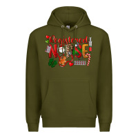 Army Green Registered Nurse Christmas Premium Hoodie - LillyAllenDesigns