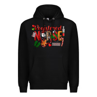 Black Registered Nurse Christmas Premium Hoodie - LillyAllenDesigns