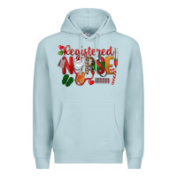 Blue Mist Registered Nurse Christmas Premium Hoodie - LillyAllenDesigns