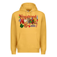 Mustard Registered Nurse Christmas Premium Hoodie - LillyAllenDesigns