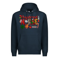Navy Registered Nurse Christmas Premium Hoodie - LillyAllenDesigns