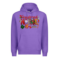 Purple Registered Nurse Christmas Premium Hoodie - LillyAllenDesigns