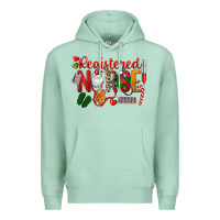 Seafoam Registered Nurse Christmas Premium Hoodie - LillyAllenDesigns