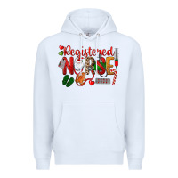 White Registered Nurse Christmas Premium Hoodie - LillyAllenDesigns