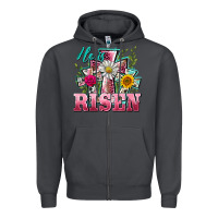 Smoke he is risen cross easter Zipper Hoodie - BarkalooDesign