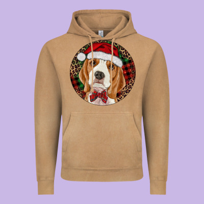 Beagle Christmas Ornament Vintage Hoodie Designed By Ranaportraitstore