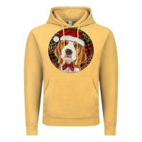 Vintage Mustard beagle christmas ornament Vintage Hoodie - RanaPortraitStore