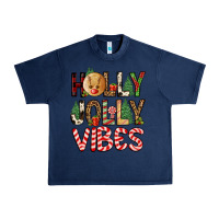 Navy holly jolly vibes Urban Heavy Tee - FaDigitalArtStudio