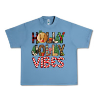 Pebble Blue holly jolly vibes Urban Heavy Tee - FaDigitalArtStudio