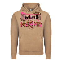 Vintage Coffee football mama with leopard Vintage Hoodie - Zillion Design Studio