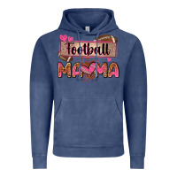 Vintage Denim football mama with leopard Vintage Hoodie - Zillion Design Studio