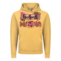 Vintage Mustard football mama with leopard Vintage Hoodie - Zillion Design Studio