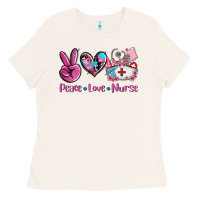 Bone peace love nurse Ladies Tee - AdoDesignShop