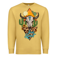 Antique Gold free spirit bull skull Premium Sweatshirt - MaliasSmallBusiness