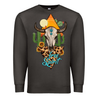 Smoke free spirit bull skull Premium Sweatshirt - MaliasSmallBusiness