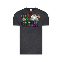 Vintage Black let's go ghouls Vintage Tee - CowhideDigitalArt