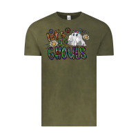 Vintage Olive let's go ghouls Vintage Tee - CowhideDigitalArt